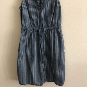 Denim drawstring dress